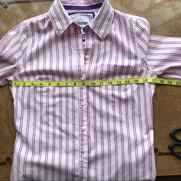 NFS- Mossimo Pink Striped Oxford Shirt 💘 Medium - Picture 5 of 8